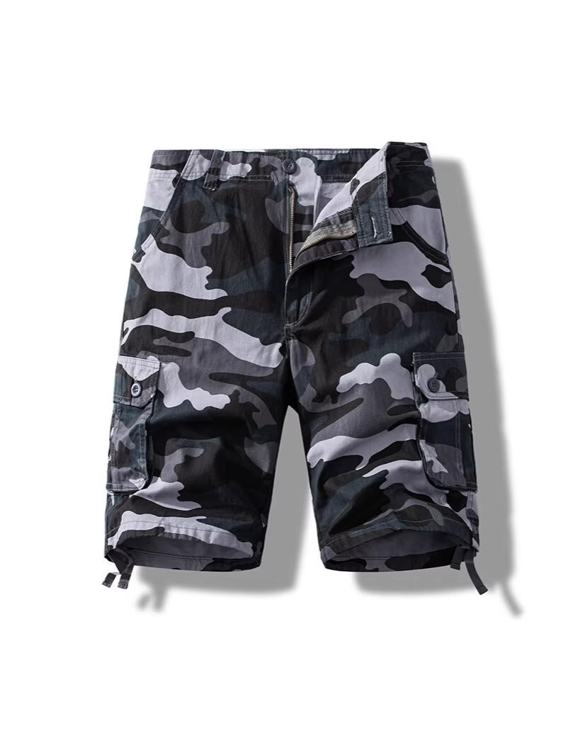 Foreign Trade All-cotton Multi-pocket Work Shorts