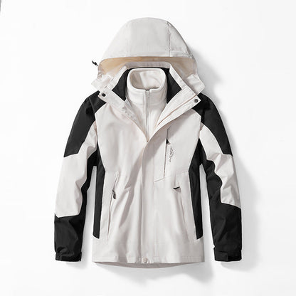3-in-1 Mink-velvet Liner Two-piece Set Detachable Warm And Windproof Shell Jacket