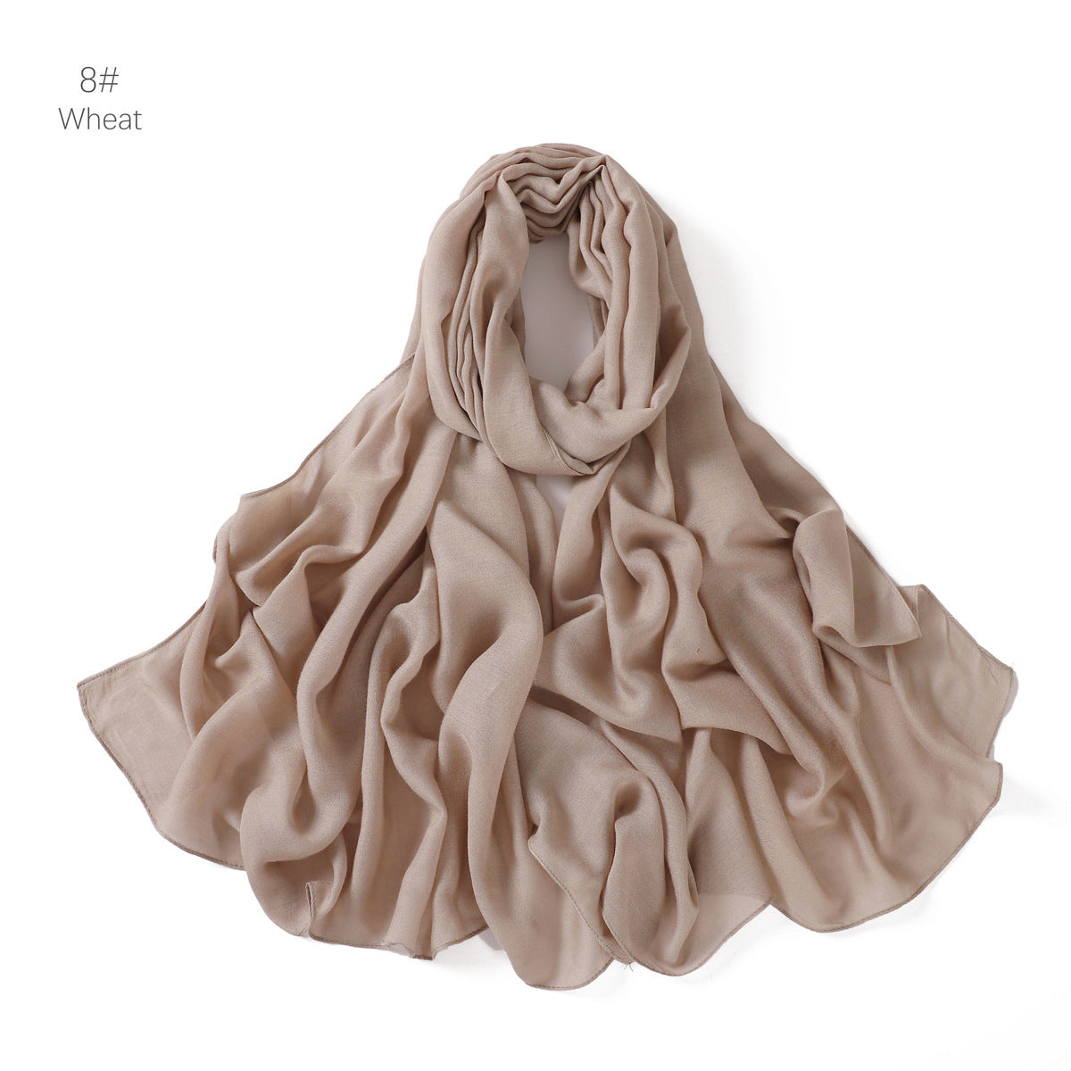 Modal Solid-color Thin-edged Breathable Headscarf