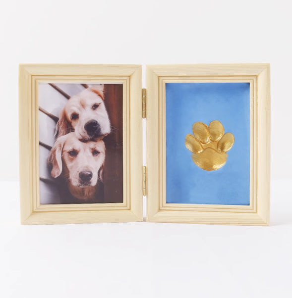 Frame Cat Palm Print Solid Wood Photo Commemorative Table