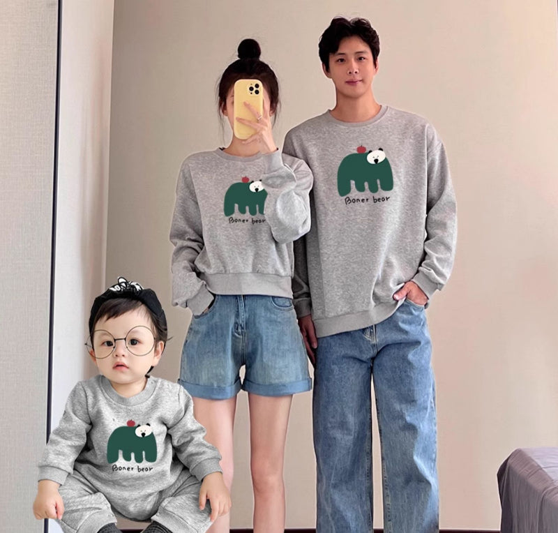 High Quality Family Friendly Autumn Sweatshirts Baby Onesies For Three