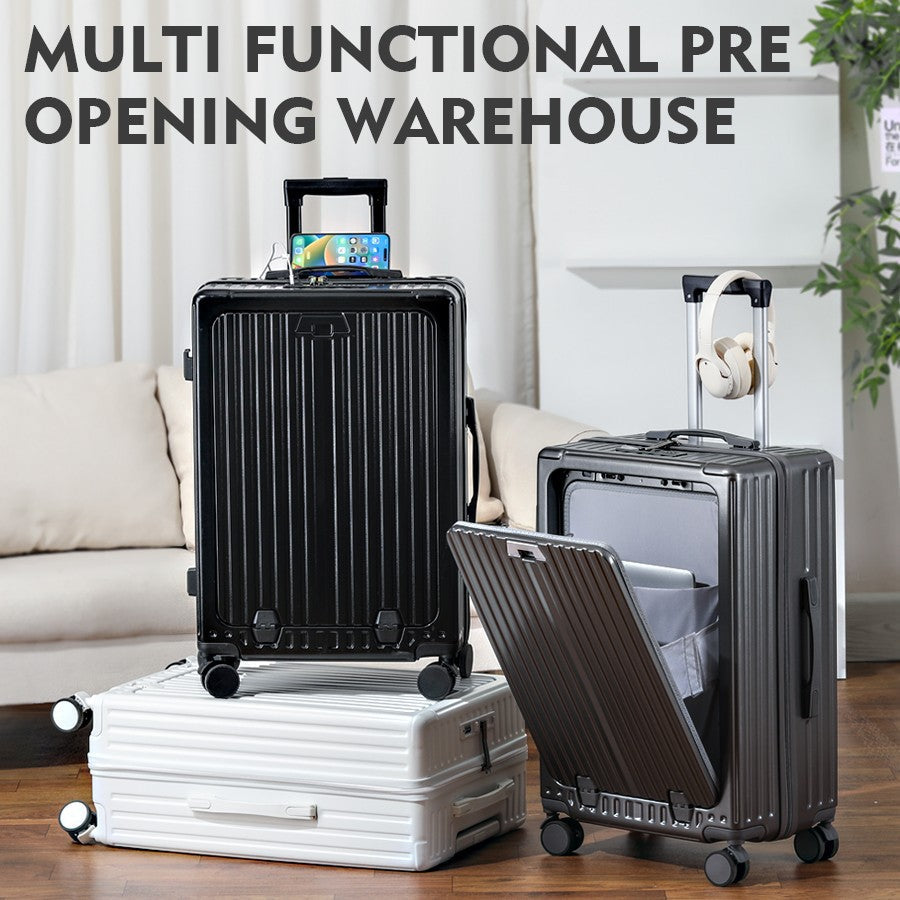 Front Open Cover Multifunctional Trolley Case