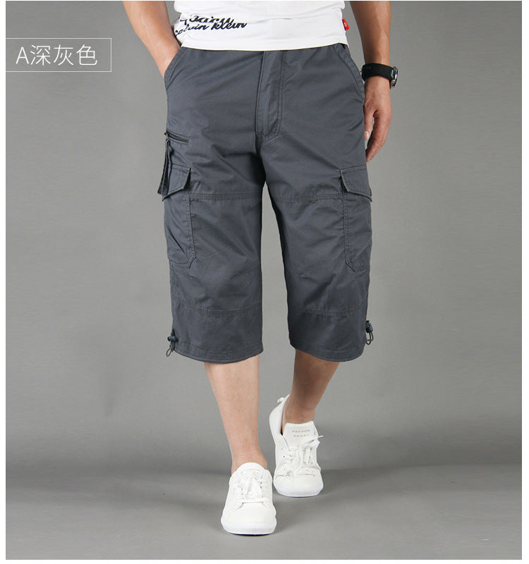 Wholesale Capri Pants Men's Overalls Pants Men's Loose Thin Men's Multi-pocket Outdoor Sports Casual Shorts