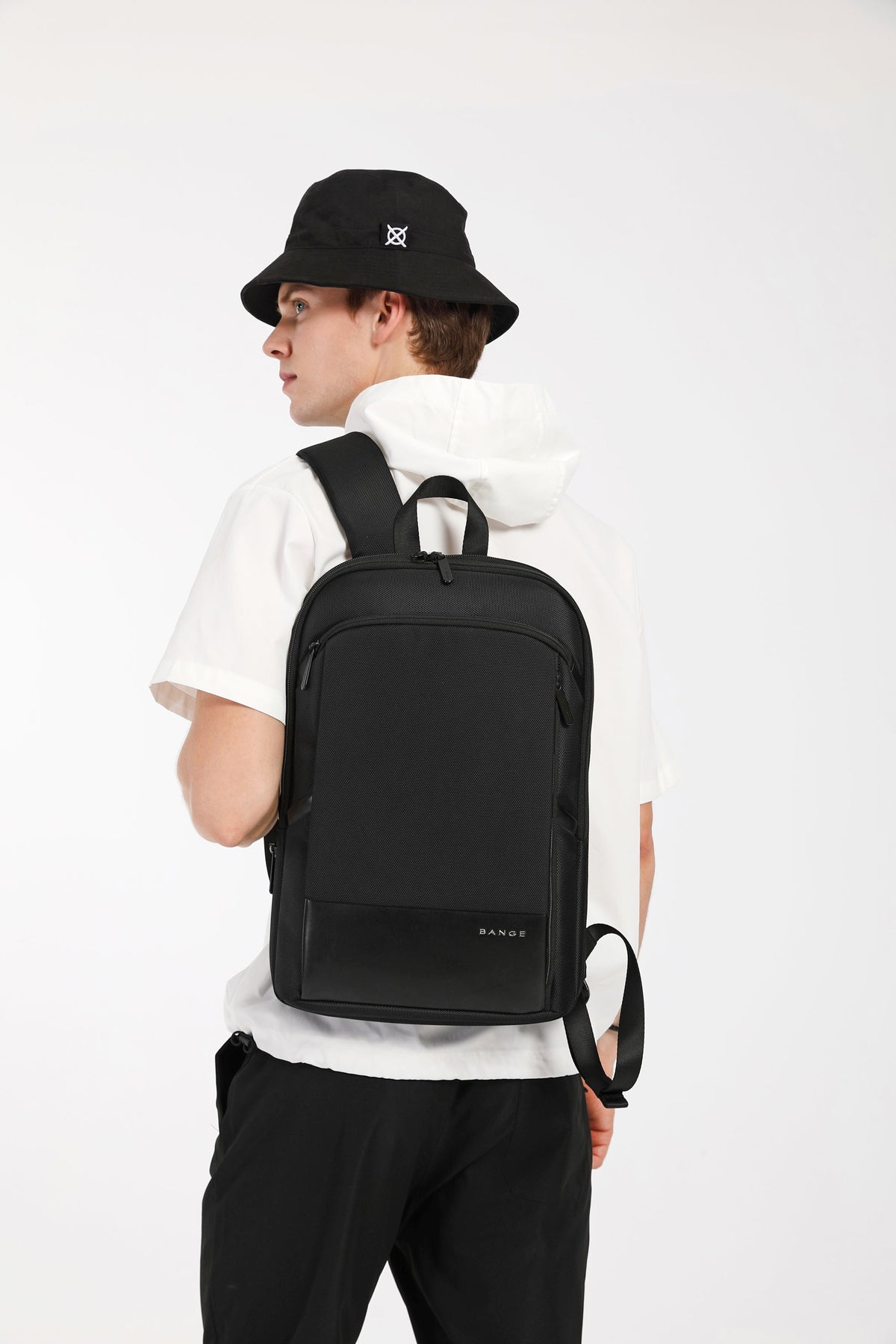 Backpack Ultra Thin Backpack Men's Expandable Large Capacity Business Multi-Function Computer Waterproof Backpack