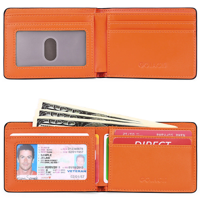 Carbon Fiber Leather Wallet Tracker Men