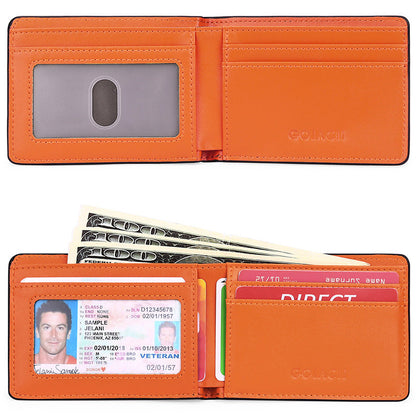 Carbon Fiber Leather Wallet Tracker Men