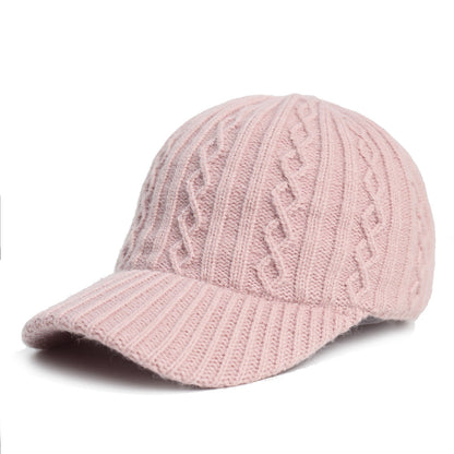 Wool Baseball Cap Korean Warm Solid Color