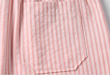 Striped Dachshund Casual Shorts For Men
