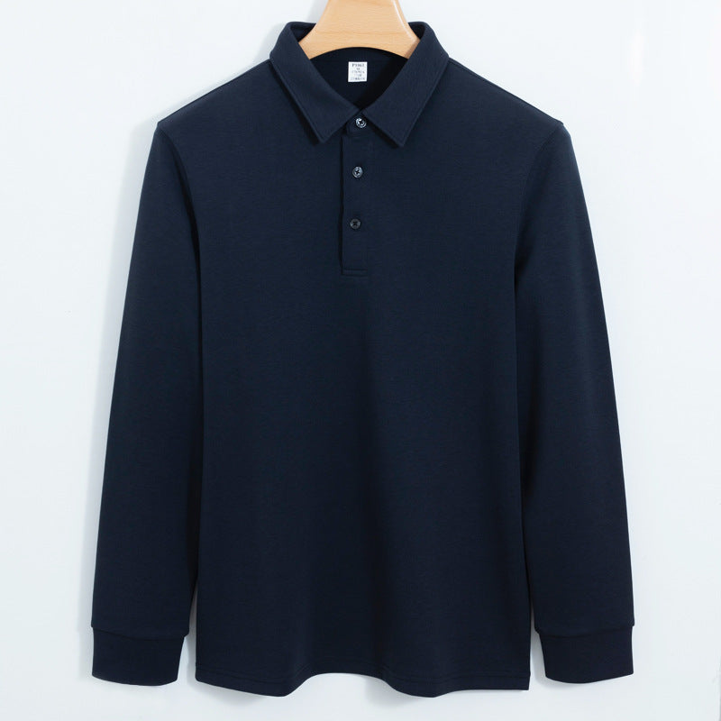 Unisex Thickened Long Sleeve Polo Shirt