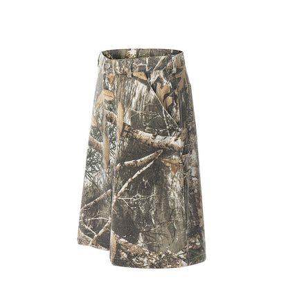 Leaves Camouflage Workwear Shorts Men