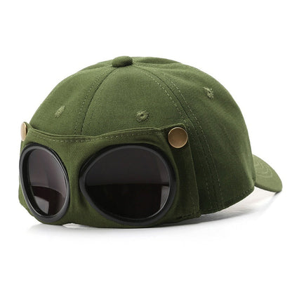 Pilot Hat Personalized Peaked Cap Sunglasses Sunshade