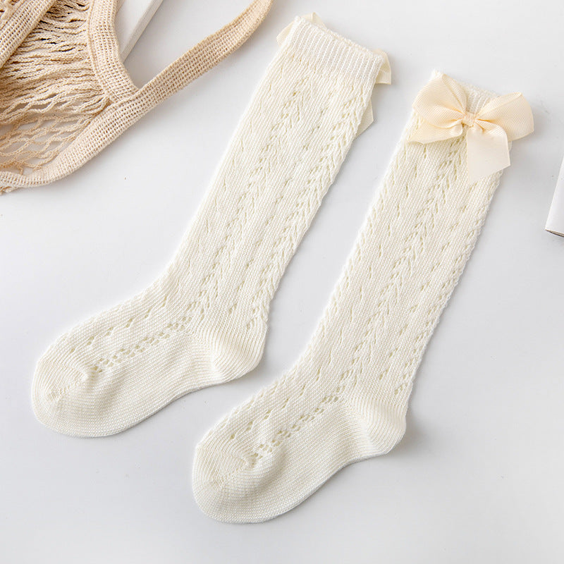 Hollow Loop Mesh Calf Socks For Children