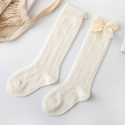 Hollow Loop Mesh Calf Socks For Children