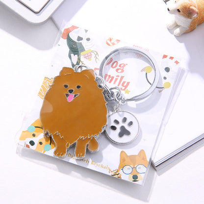 Pet Dog Car Key Ring Creative Metal Keychains