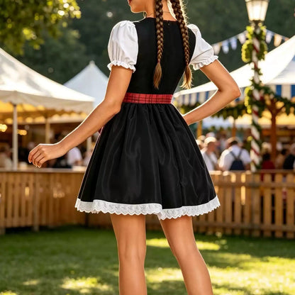 Women Dirndl Traditional Bavarian Dress Costume Oktoberfest
