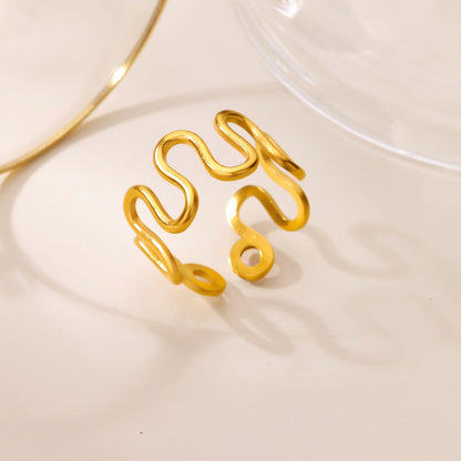 Creative Alien Big Wave Open Ring For Women
