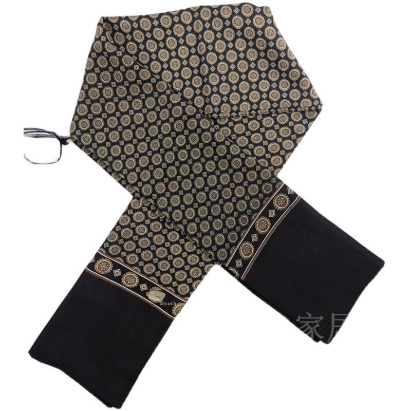 Men's Silk Cashmere Business Long Scarf