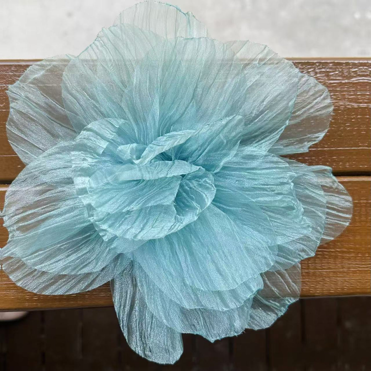 20cm Ruffled Burn-edged Camellia Corsage