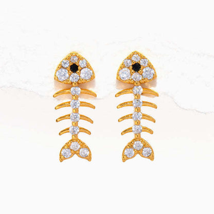 Threaded Pearl Stainless Steel Earrings