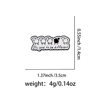 Different-letter English Brooch Alloy Badge