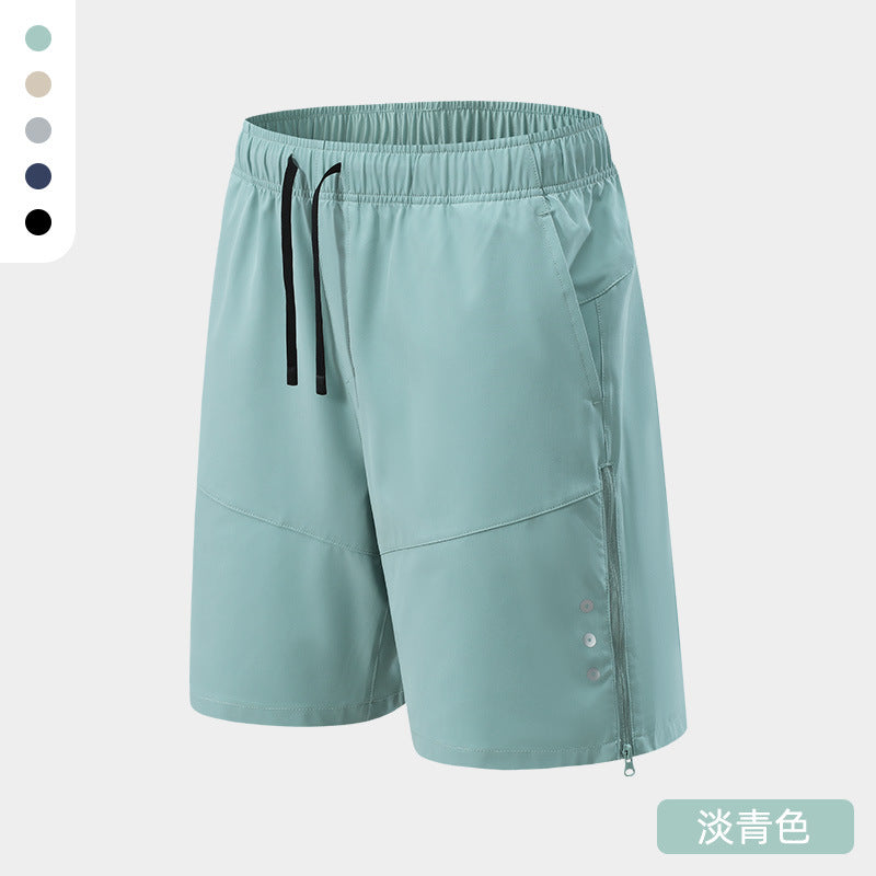 Men Solid Color Loose Fit Five Inch Athletic Shorts Summer Quick Dry Running Training Marathon Casual Workout Shorts