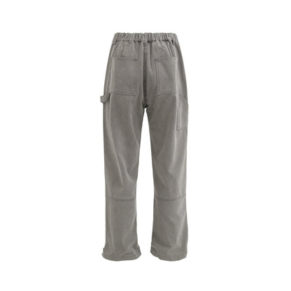Punk Tooling Denim Logging Pants Men
