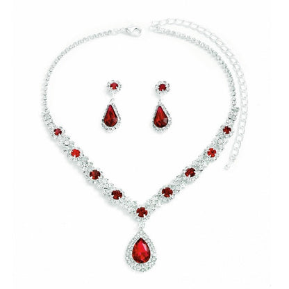 Bridal Jewelry Womens Set Cross-border European And American Crystal Water Drop