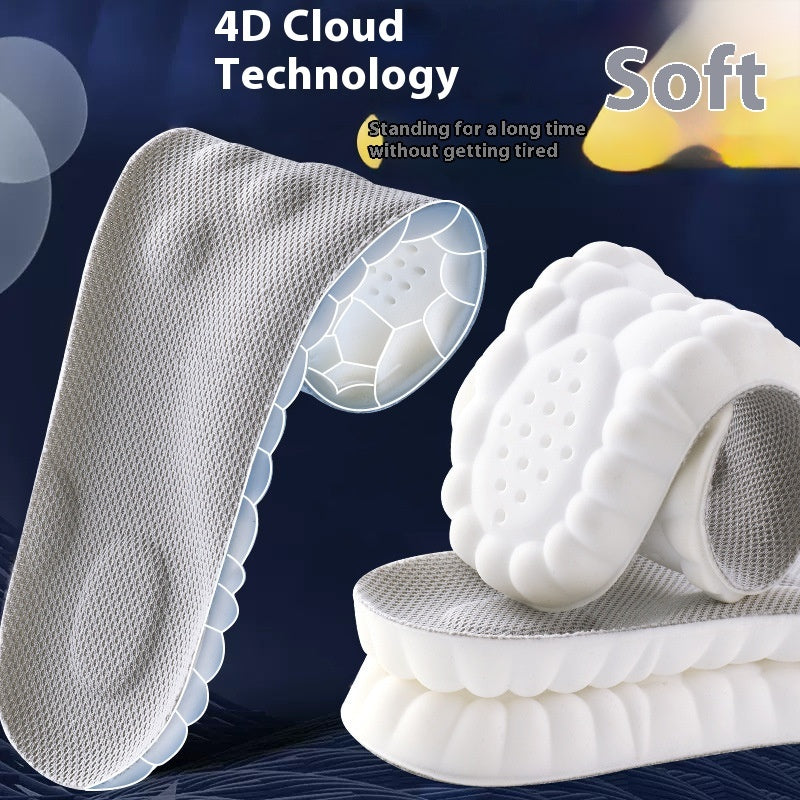 Insole No Tired Foot Arch Massage Sweat Absorbing And Deodorant Antibacterial
