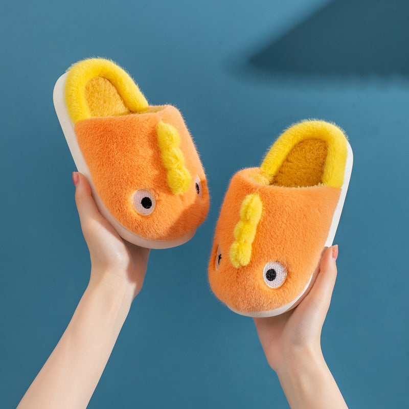 Children's Cotton Slippers Cute Dragon Home Non-slip Waterproof