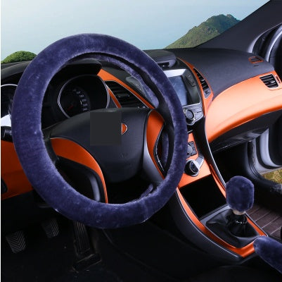 Winter Plush Wool Steering Wheel Cover