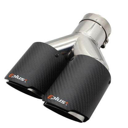 Universal Silver Stainless Steel Exhaust Pipe Muffler