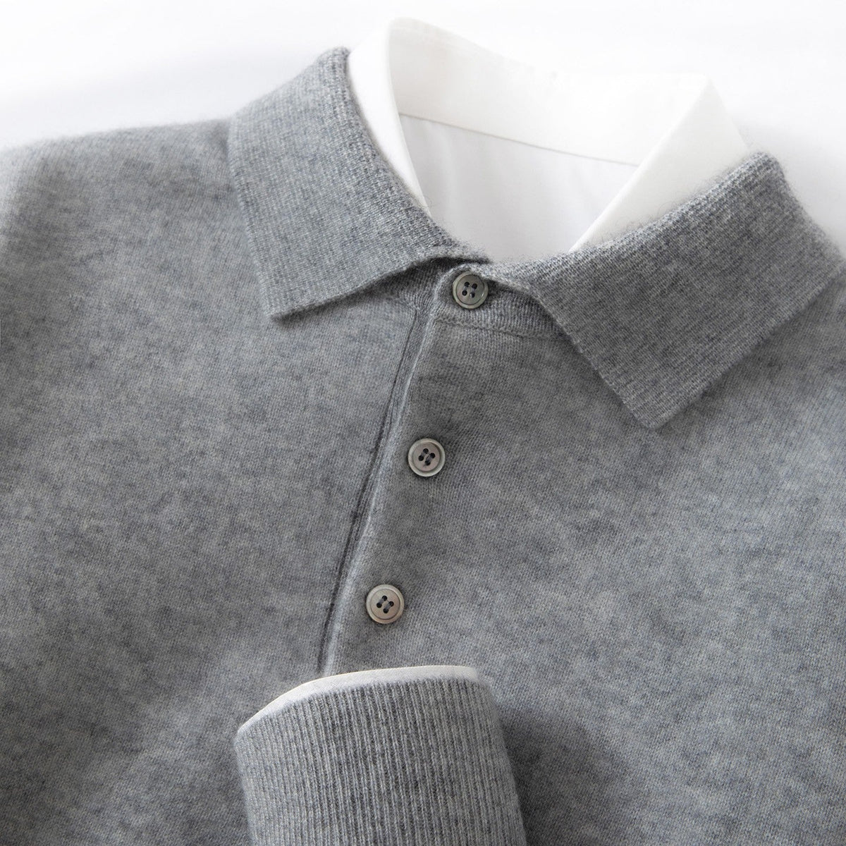Mens Polo-Neck Business-Casual Knitted Base Layer New Arrival