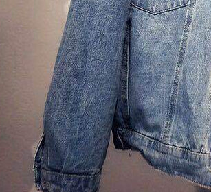 Loose Thick Plush Fur Collar Denim Coat For Women