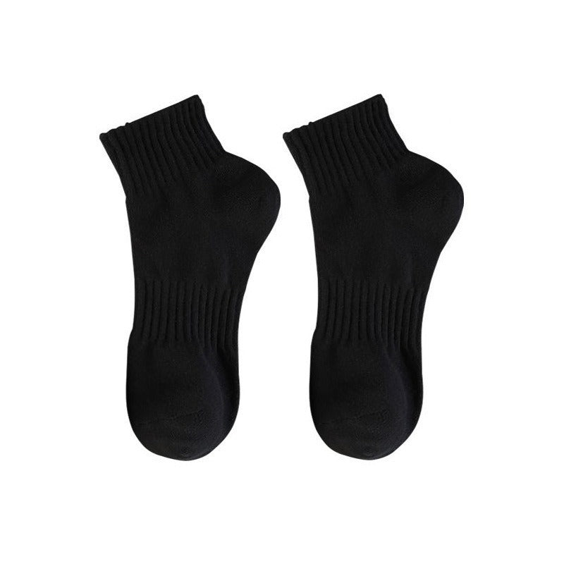 Womens Mid-calf Socks Solid-color Athletic Socks