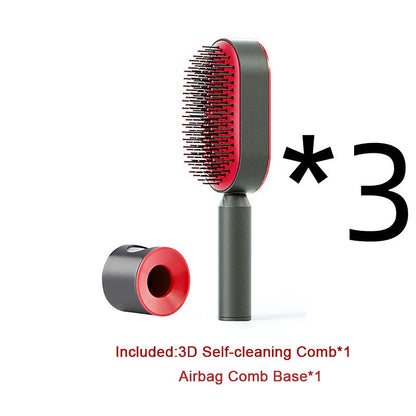 Self Cleaning Hair Brush One-key Airbag Massage