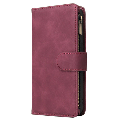 Vintage Frosted Nine-card Multi-function Zipper Pack Phone