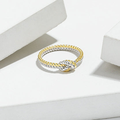 Braid Buckle Ring Female Simple