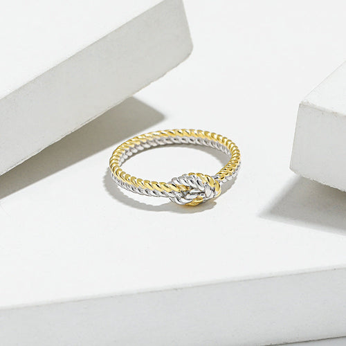 Braid Buckle Ring Female Simple