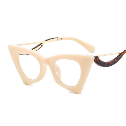 Cat Eye Shape Selfie Plain Glasses