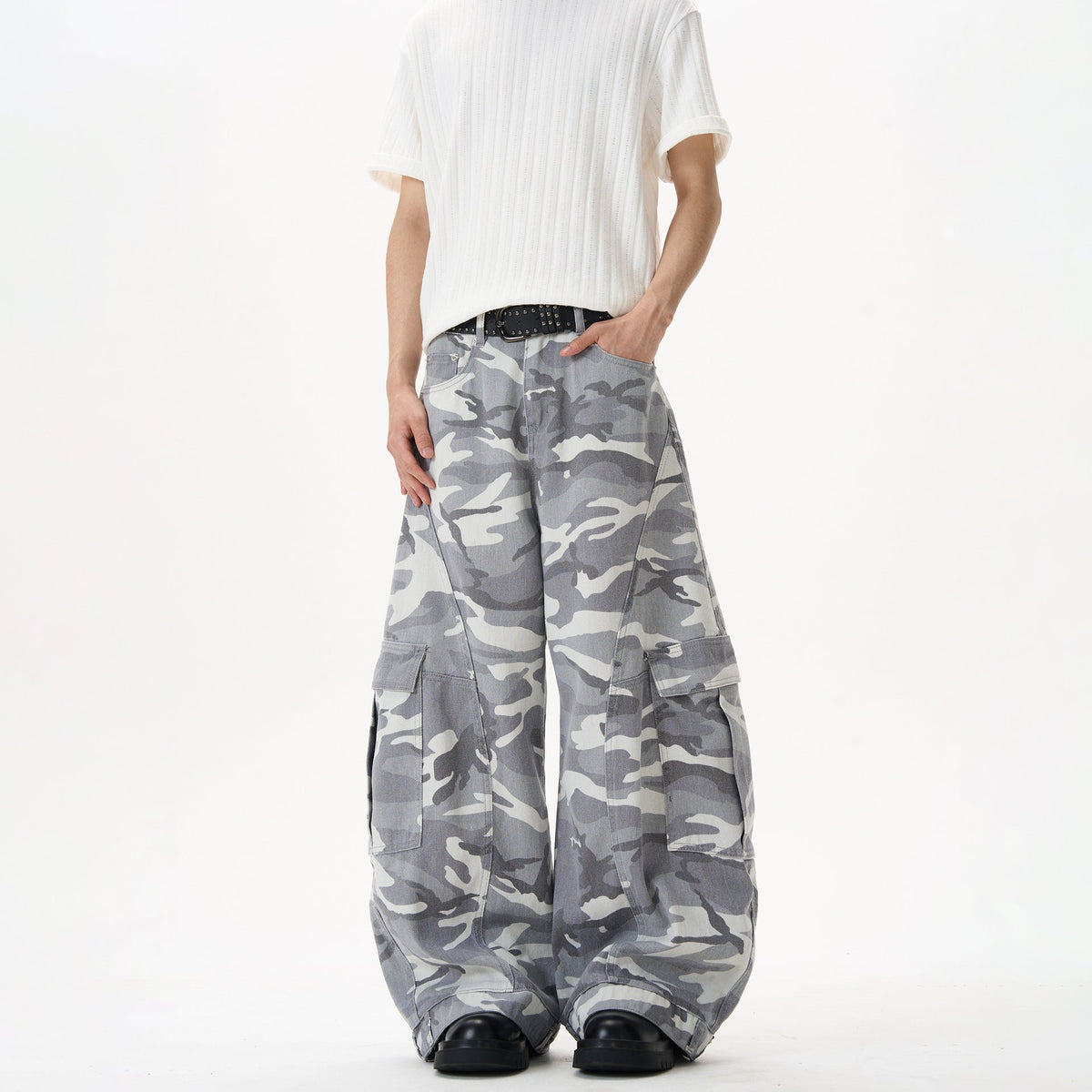Mens And Womens Loose Straight-leg Pants