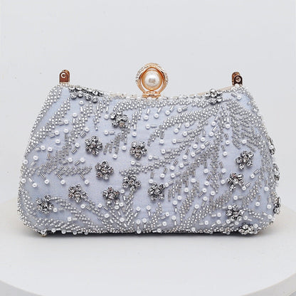 Womens Evening Clutch Beaded Cheongsam-style Bag Wedding Bridal Handbag