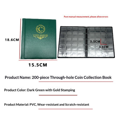 200 Square Coin Album Holders