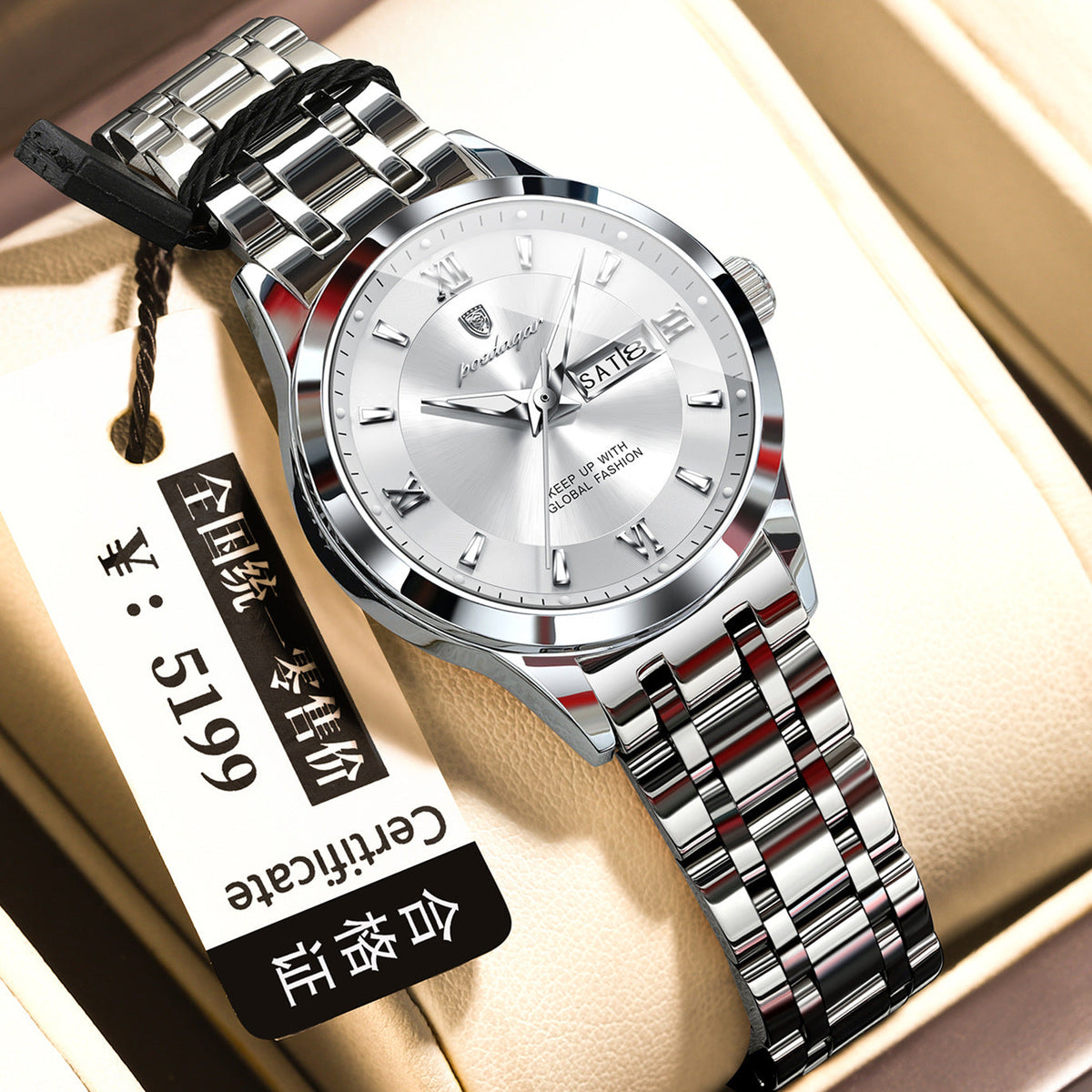 Waterproof Womens Watch Luminous Business Quartz