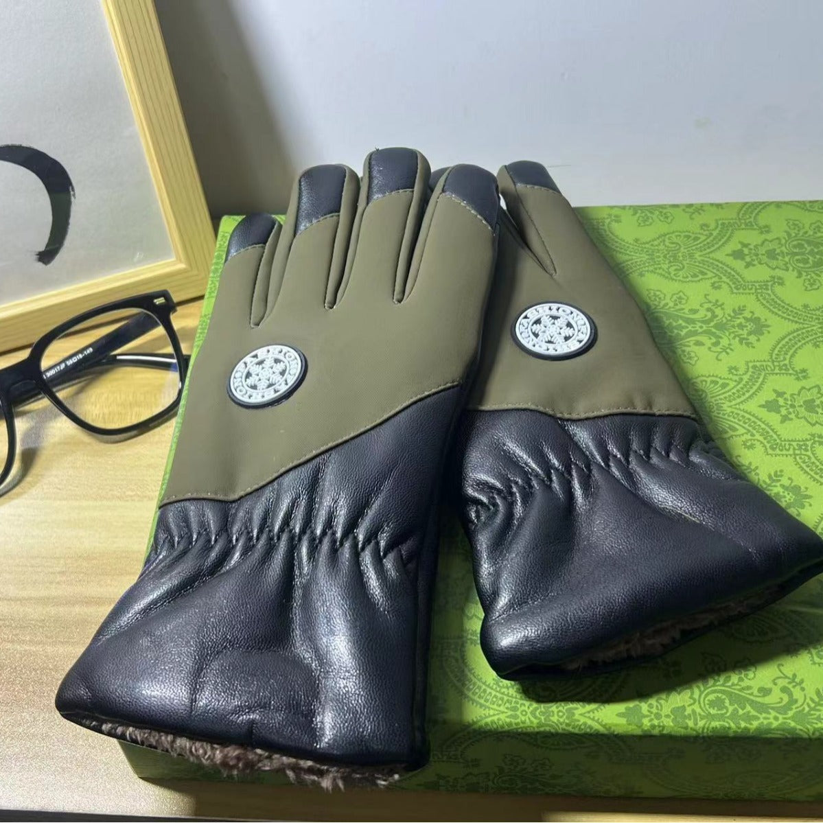 Knitted Winter Warm Open Finger Windproof Gloves