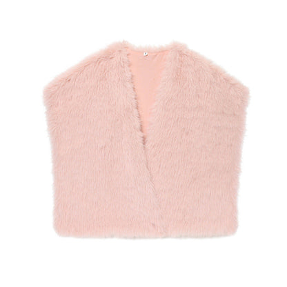 Autumn Fashion Faux Fur Effect Short Vest