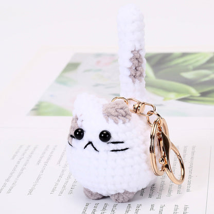 Knitted Yarn Kitten Pendant Woven Bag Charm