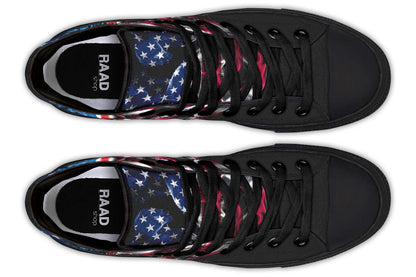 Printed Couple High Top Canvas Shoes