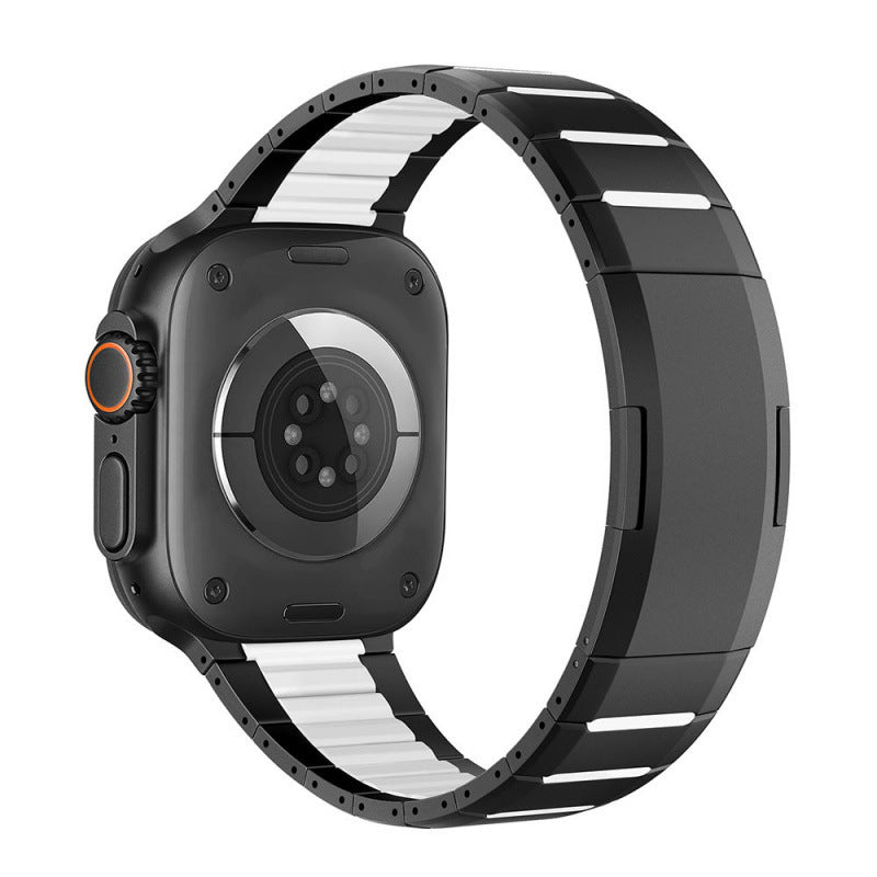 Watch Stainless Steel Band Sports Wristband Curved Two-tone