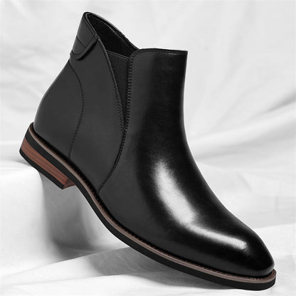 Mens Retro High-Top Formal Short Leather Boots