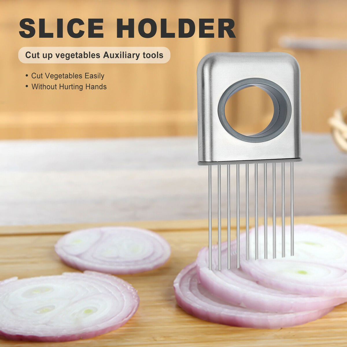 Stainless Steel Onion and Tomato Holder Slicer